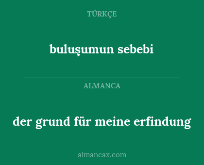 der grund für meine erfindung - buluşumun sebebi