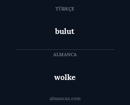 bulut - wolke