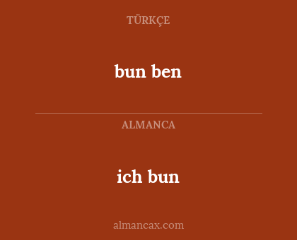 ich bun - bun ben