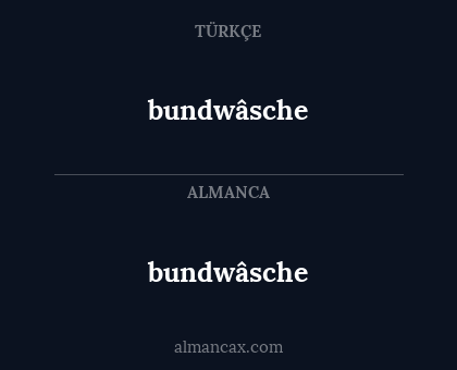 bundwâsche - bundwâsche