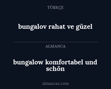 bungalov rahat ve güzel - bungalow komfortabel und schön