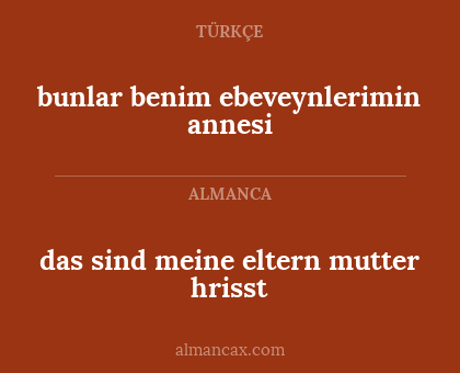 das sind meine eltern mutter hrisst - bunlar benim ebeveynlerimin annesi