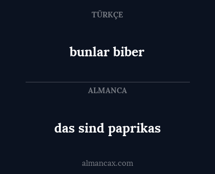 das sind paprikas - bunlar biber