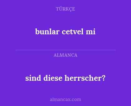 sind diese herrscher? - bunlar cetvel mi