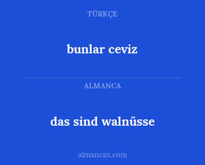 das sind walnüsse - bunlar ceviz