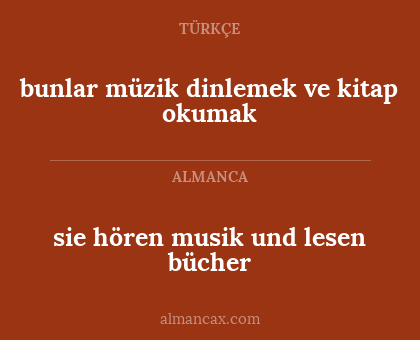 bunlar müzik dinlemek ve kitap okumak - sie hören musik und lesen bücher