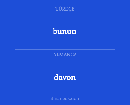 bunun - davon