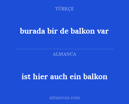 burada bir de balkon var - ist hier auch ein balkon
