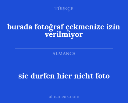 sie durfen hier nicht foto - burada fotoğraf çekmenize izin verilmiyor