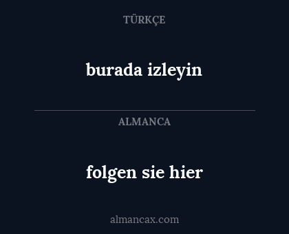 folgen sie hier - burada izleyin