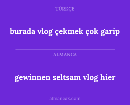 burada vlog çekmek çok garip - gewinnen seltsam vlog hier