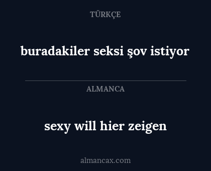 buradakiler seksi şov istiyor - sexy will hier zeigen