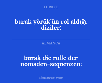 burak die rolle der nomaden-sequenzen: - burak yörük’ün rol aldığı diziler: