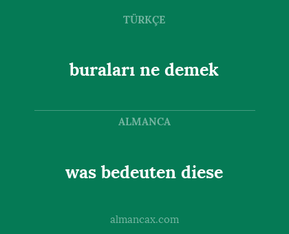 buraları ne demek - was bedeuten diese