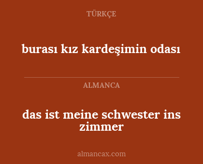 burası kız kardeşimin odası - das ist meine schwester ins zimmer