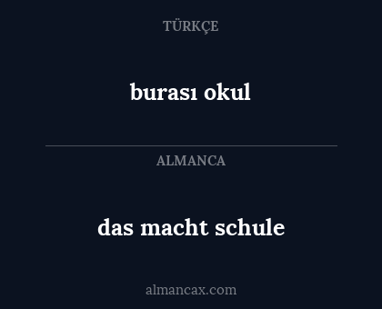 burası okul - das macht schule