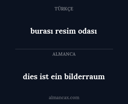 burası resim odası - dies ist ein bilderraum