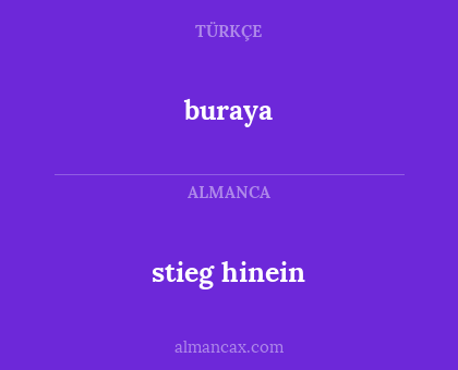 stieg hinein - buraya