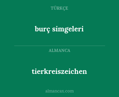 burç simgeleri - tierkreiszeichen