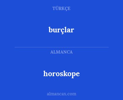 burçlar - horoskope