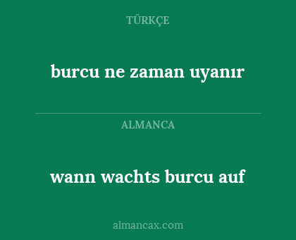 burcu ne zaman uyanır - wann wachts burcu auf