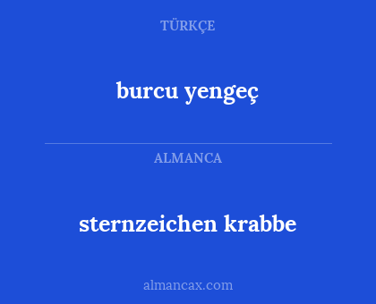 sternzeichen krabbe - burcu yengeç