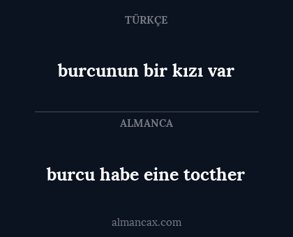 burcu habe eine tocther - burcunun bir kızı var
