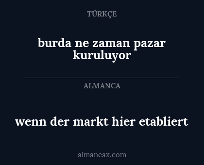 wenn der markt hier etabliert - burda ne zaman pazar kuruluyor