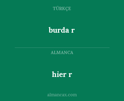 hier r - burda

 r