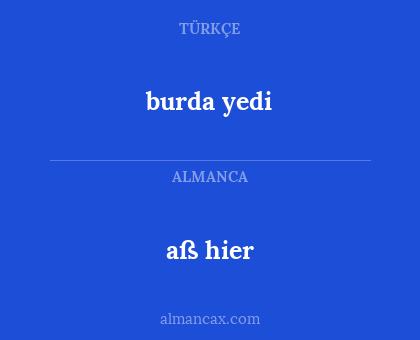 burda yedi - aß hier