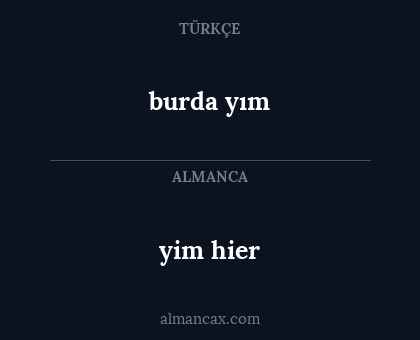 yim hier - burda yım