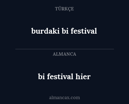 bi festival hier - burdaki bi festival
