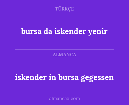 bursa da iskender yenir - iskender in bursa gegessen