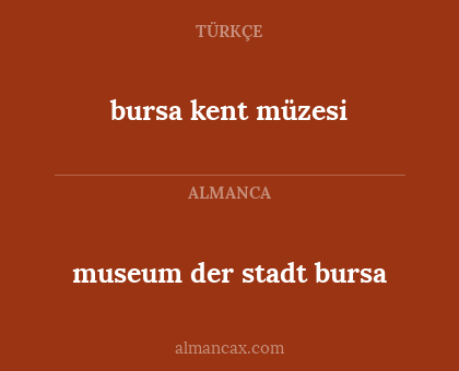 bursa kent müzesi - museum der stadt bursa