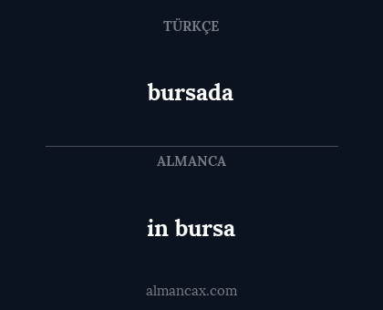 bursada - in bursa