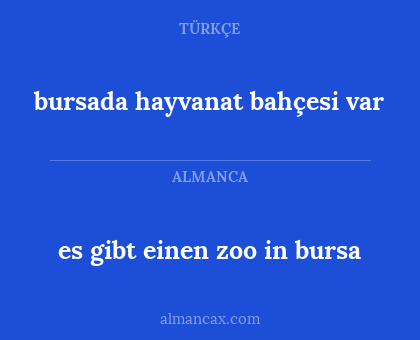 bursada hayvanat bahçesi var - es gibt einen zoo in bursa