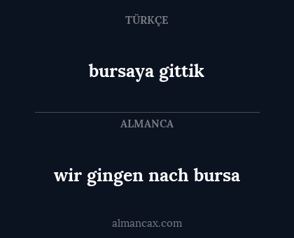 bursaya gittik - wir gingen nach bursa