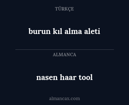 burun kıl alma aleti - nasen haar tool