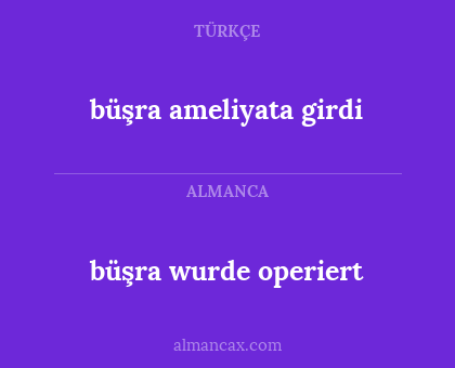 büşra wurde operiert - büşra ameliyata girdi