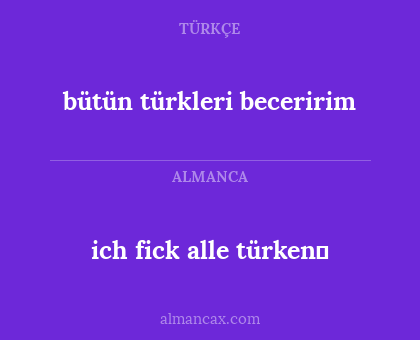 bütün türkleri beceririm - ich fick alle türken﻿
