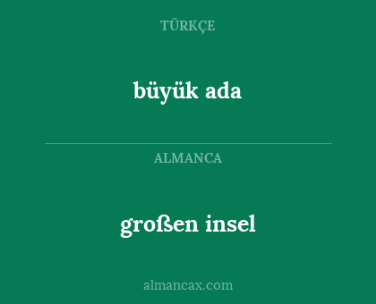 büyük ada - großen insel