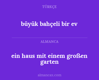 büyük bahçeli bir ev - ein haus mit einem großen garten