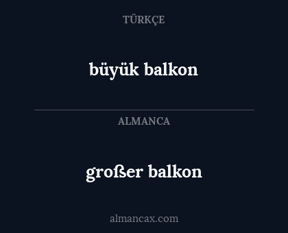 büyük balkon - großer balkon
