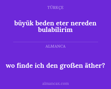büyük beden eter nereden bulabilirim - wo finde ich den großen äther?