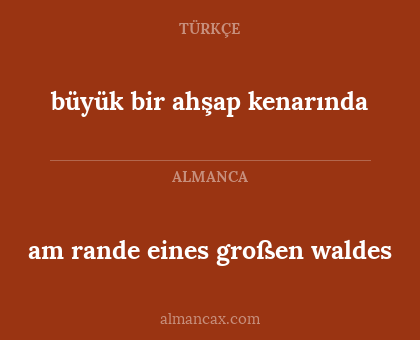 büyük bir ahşap kenarında - am rande eines großen waldes