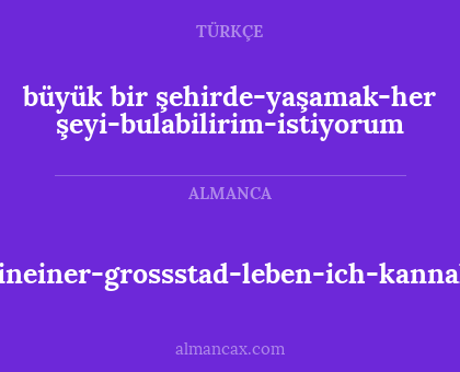 ichmochteineiner-grossstad-leben-ich-kannalles-finden - büyük bir şehirde-yaşamak-her şeyi-bulabilirim-istiyorum
