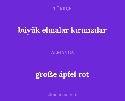 große äpfel rot - büyük elmalar kırmızılar
