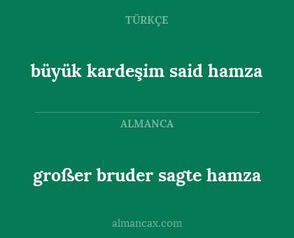 büyük kardeşim said hamza - großer bruder sagte hamza