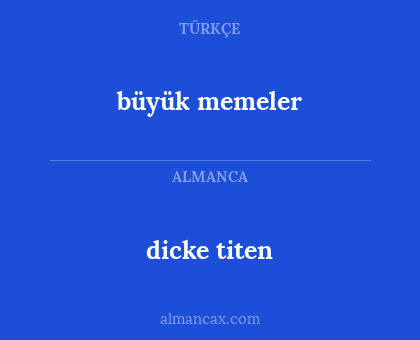büyük memeler - dicke titen