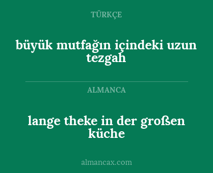 lange theke in der großen küche - büyük mutfağın içindeki uzun tezgah